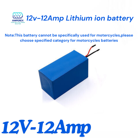 12V-12Amp Lithium ion battery-18 months warranty